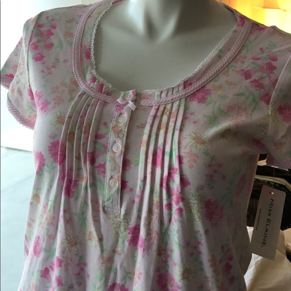 MISS ELAINE Nightgown Knee Length NWT sz S - Picture 2 of 8